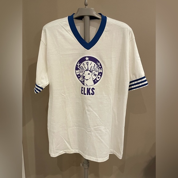 Vintage 80s Elks Lodge Baseball tee - Picture 2 of 6